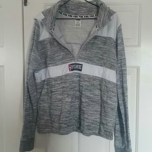 PINK Zippered Hoodie size Large